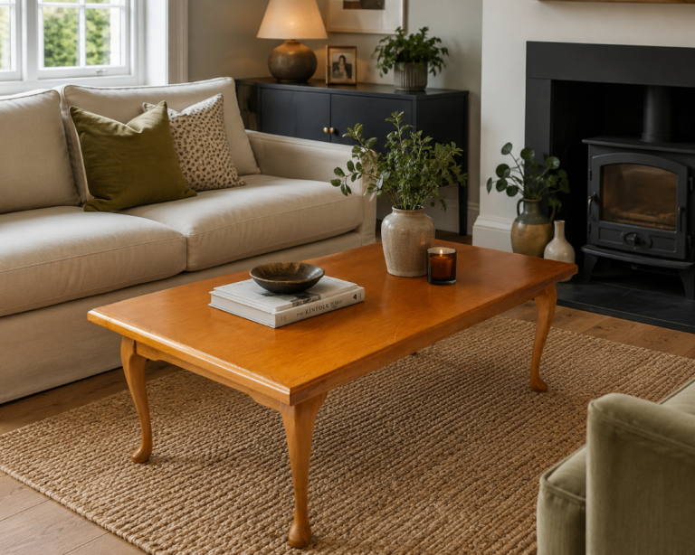 Elegant Oak Veneer Coffee Table