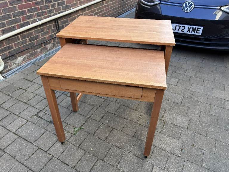 Wooden Desk with Pull-Out Shelf and Drawer – Fair Condition | in ...