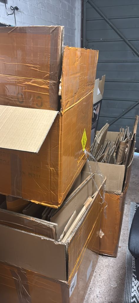 Large bundle of cardboard boxes 