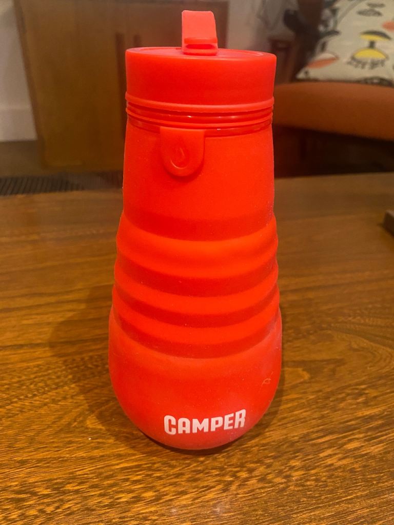 Camper Collapsible Water Bottle – Red, 500ml, Silicone, New