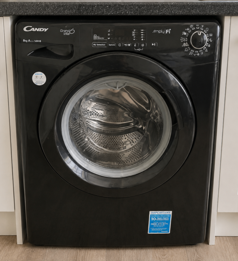 Candy Grand'O Vita 8kg Washing Machine - Black, Good Condition