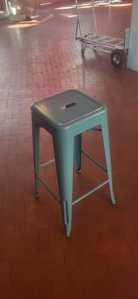Industrial Style Metal Stool - £25 each. Blue/grey or grey. 