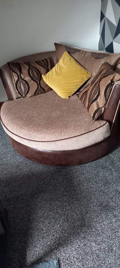 image for 3 seater and round swing sofa