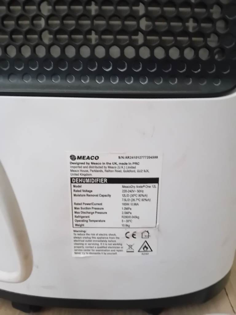 Meaco 12L dehumidifier and air purifier 