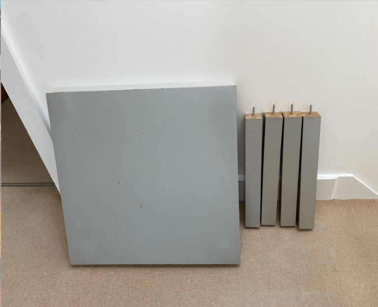 Ikea Lack - Small Coffee Table, 55x45x55 silver grey