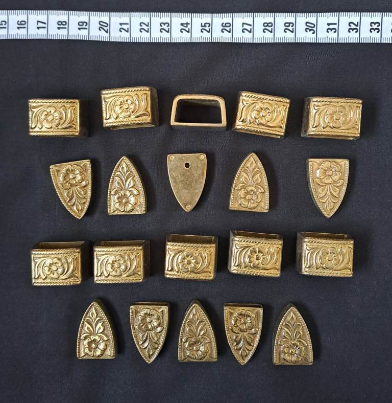 Vintage brass belt fittings