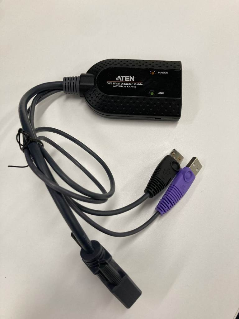 ATEN KA7166 - Keyboard / video / mouse (KVM) cable - RJ-45 (F) to USB, DVI-D (M) - 9.1 cm