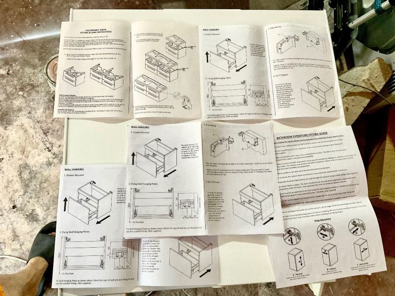 Basin wall hung unit 