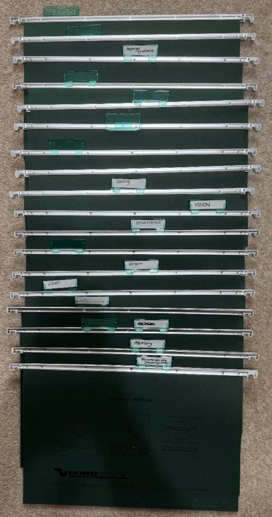 50 Viking Direct Suspension Files - Blue and Green, As Good As New for Sale