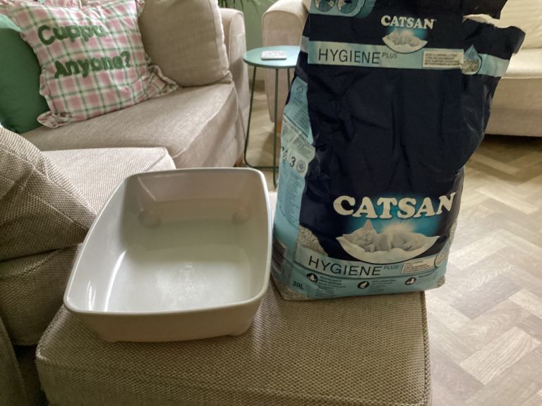 Cat Litter Tray & Litter 