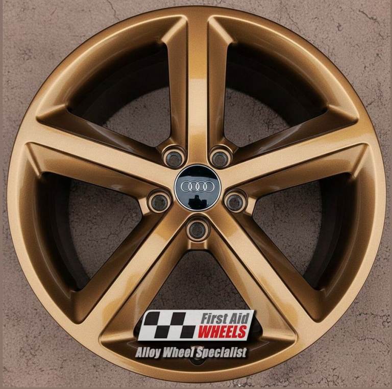 R251G SWAP for Ours AUDI A4 B8 4X 18'' GENUINE 5 SPOKE IMOLA BRONZE ALLOY WHEELS