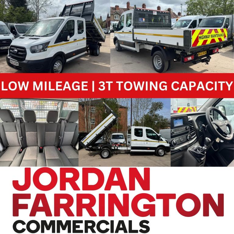 2022 FORD TRANSIT 350 RWD DRW DOUBLE CAB TIPPER**3 TON TOWING CAPACITY*25K MILES