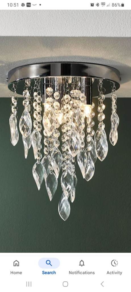 Chrome Twist 3 Light Flush Fitting Ceiling Light