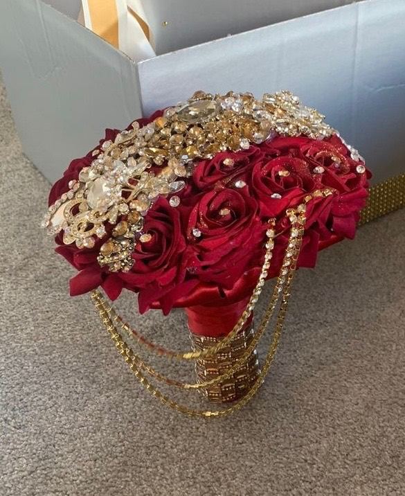 Bridal Bouquet Jewelled Velvet