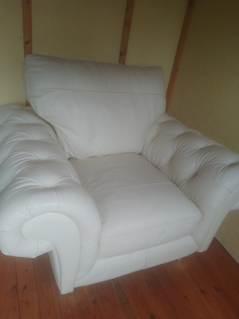 Large Cream single seater Sofa