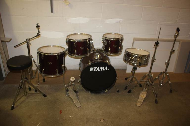 Tama Stagestar Wine Red Refurbished 5 Piece Drum Kit ~ 18in Bass + All Hardware Included ~ £375 ono