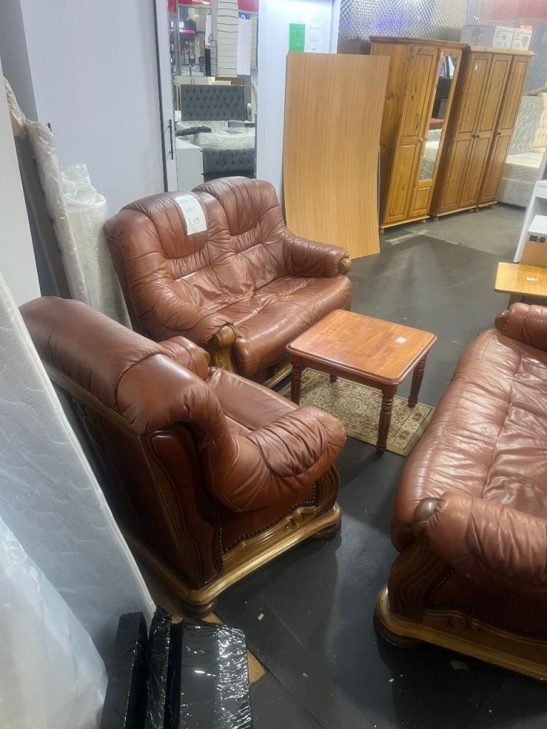 Lather sofa Delivery available 