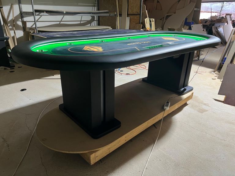 Custom made poker table with your own design. Contact us to order yours! 
