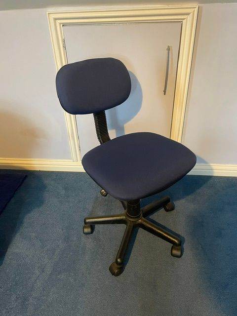Small Blue Swivel Office Chair