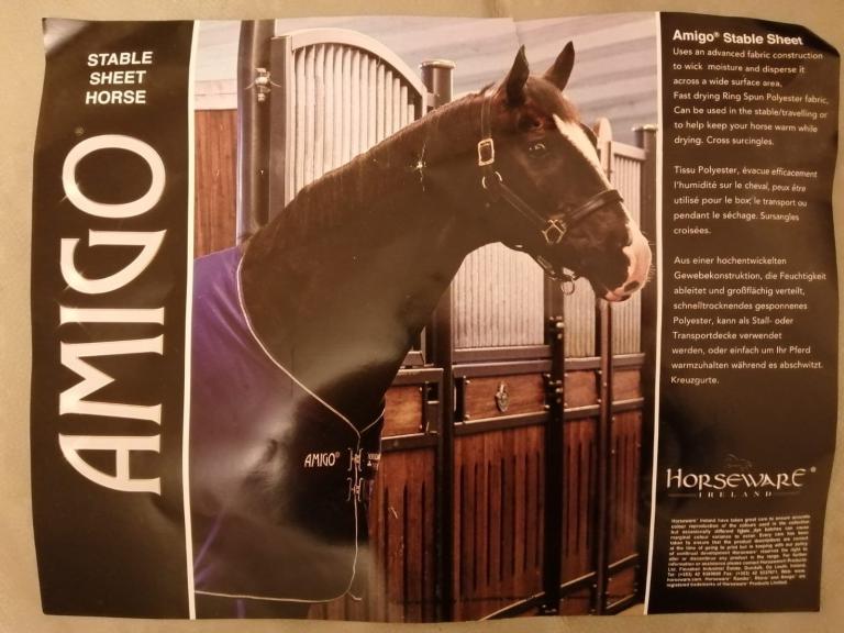 Horse amigo stable sheet by horseware from ireland