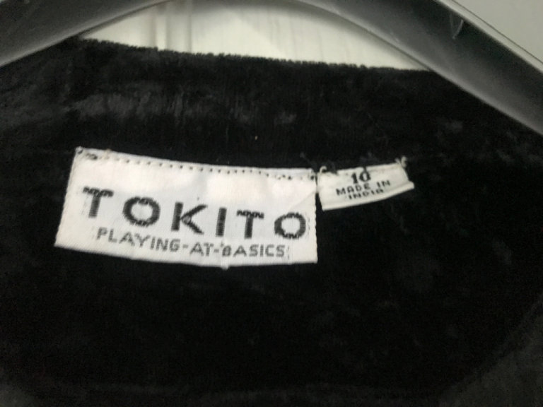 ladies black crushed velvet waist length jacket