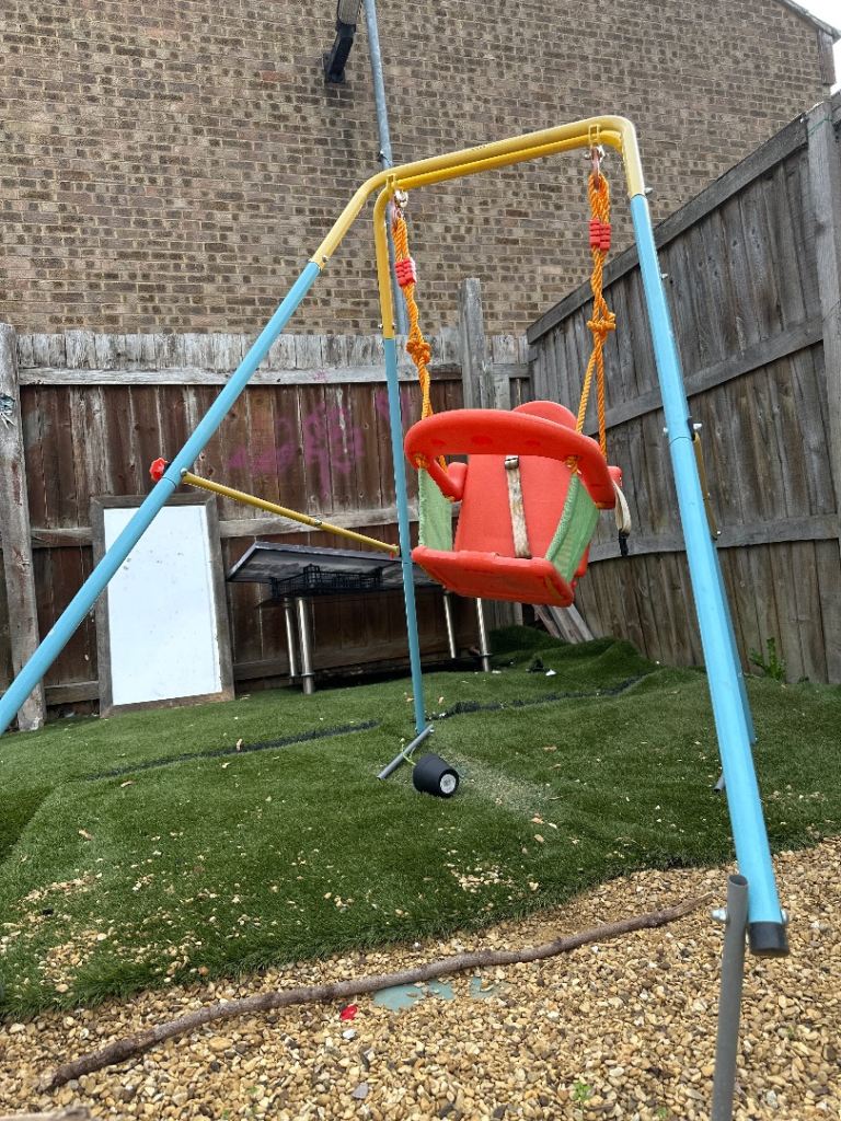 Kids Garden Swing Set with Baby Seat – Good Condition