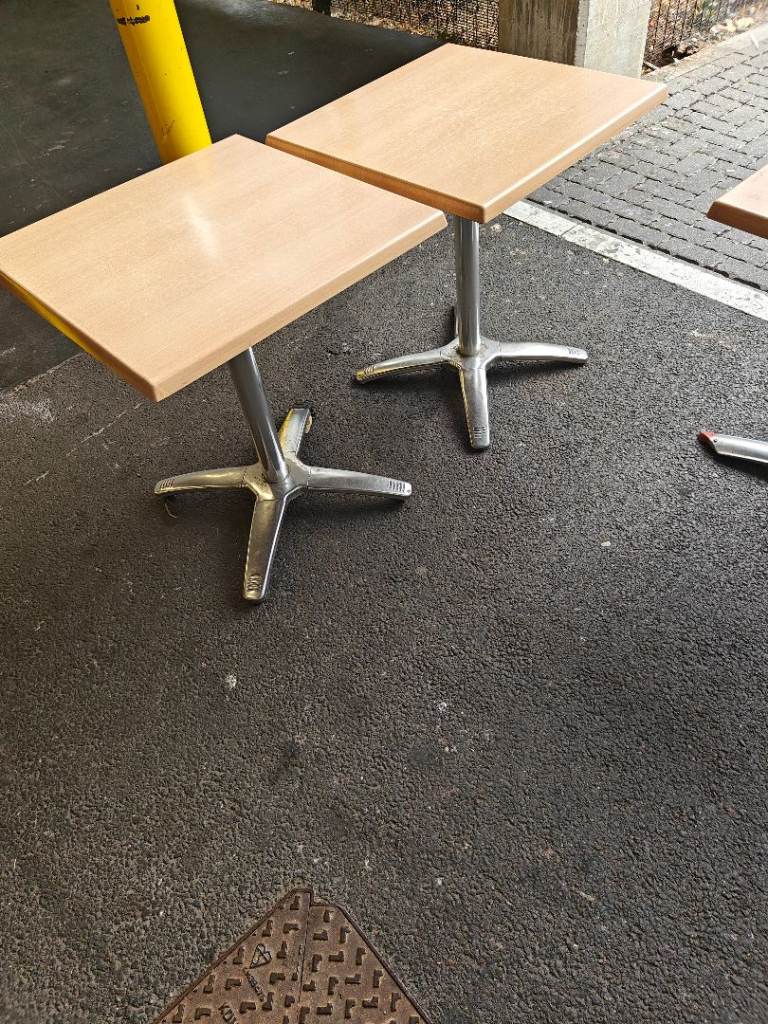 Set of x6 Bolero Commercial Square Bistro Tables – Cafe / Restaurant / Bar / Patio