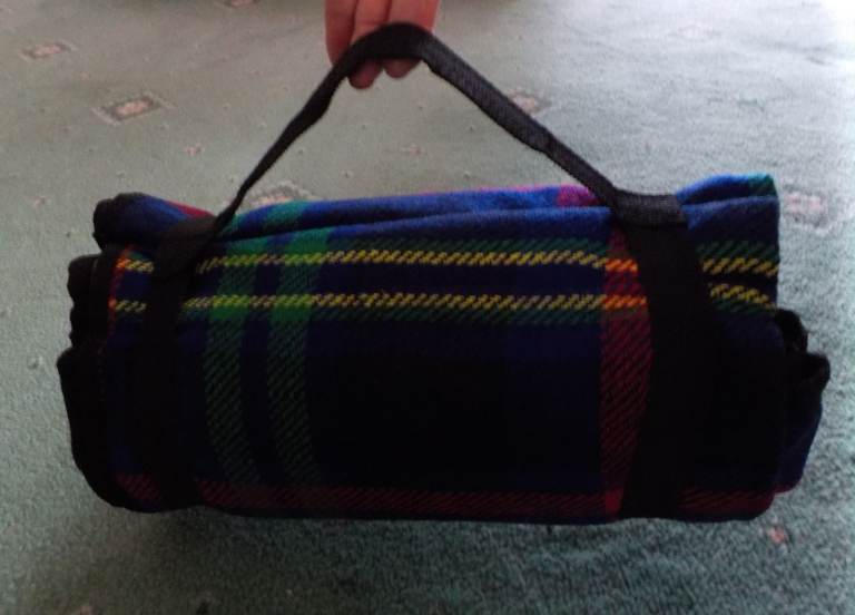 Water Resistant Backed Rug For Outdoor Use Vehicles Picnics, Never Used 