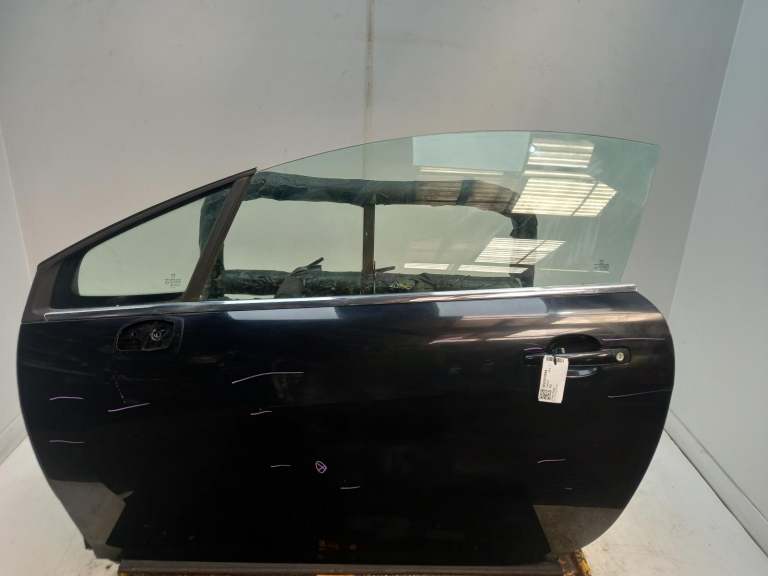 Peugeot 308 Left Front Door N/S 2007-2014 Black Pearl 2 Door Convertible