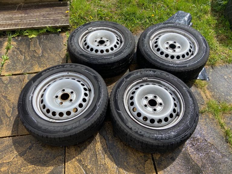 Genuine VW Transporter T5 T6 Caravelle 16” steel wheels & tyres 205/65R16C