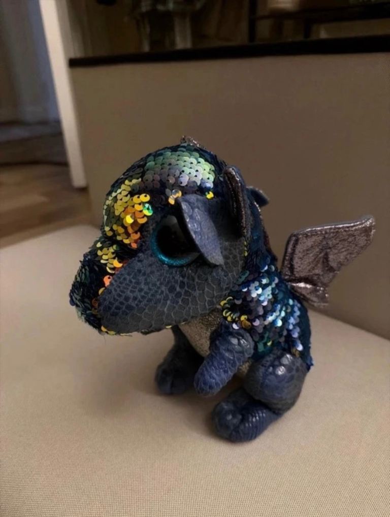 TY Sequin Dragon Teddy