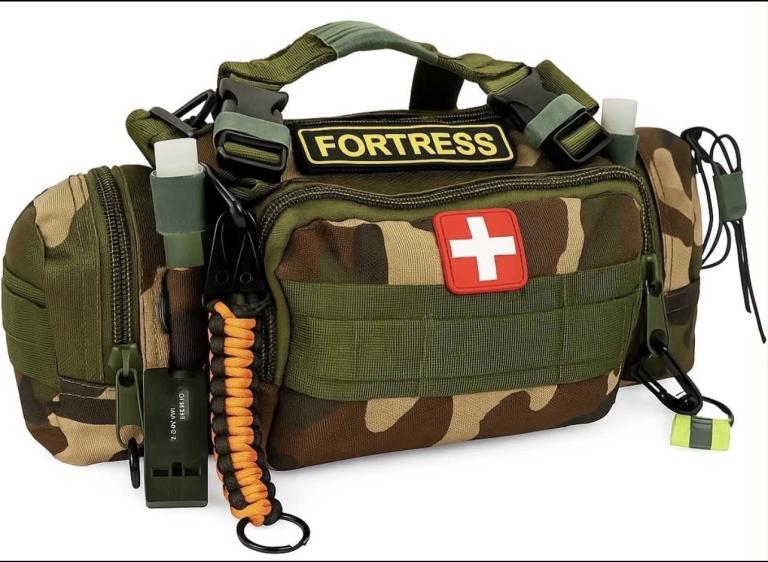 FORTRESS Camo Survival Kit / First Aid Pouch - NEW