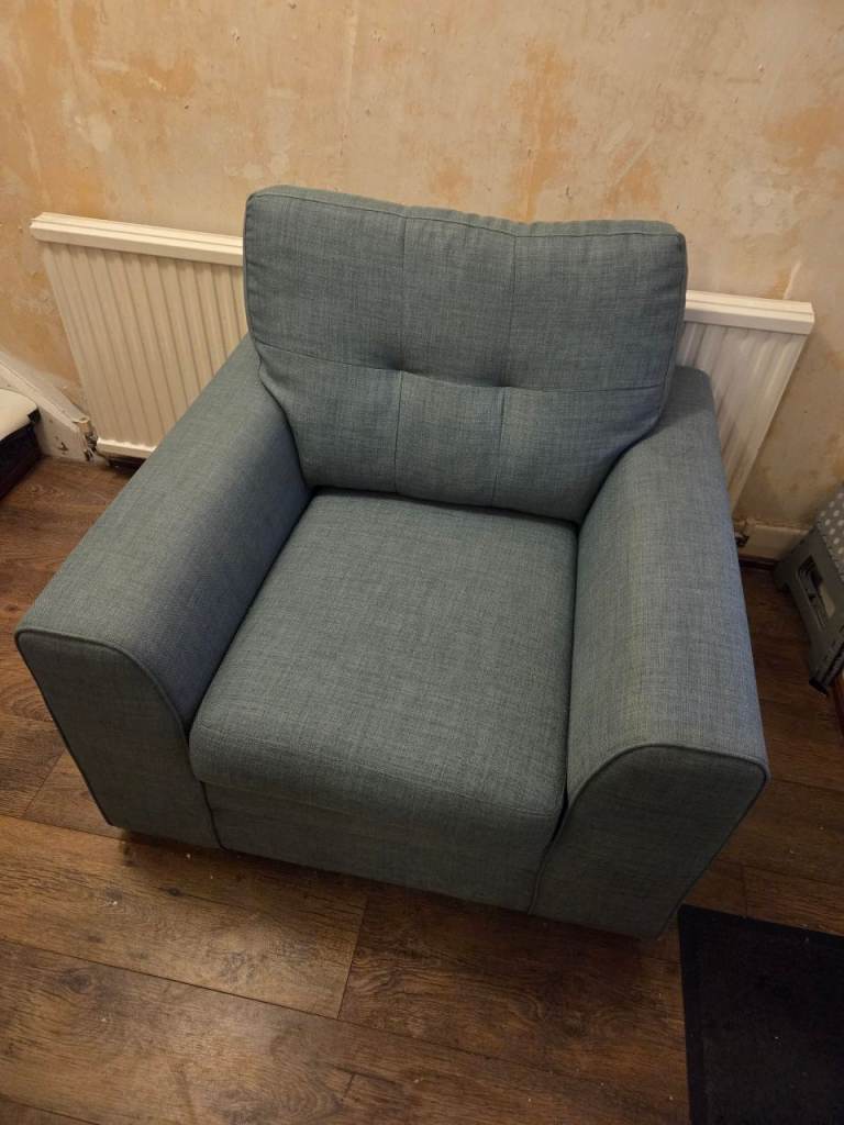 Kian DFS Chair, 3 Seater Sofa and Footstool