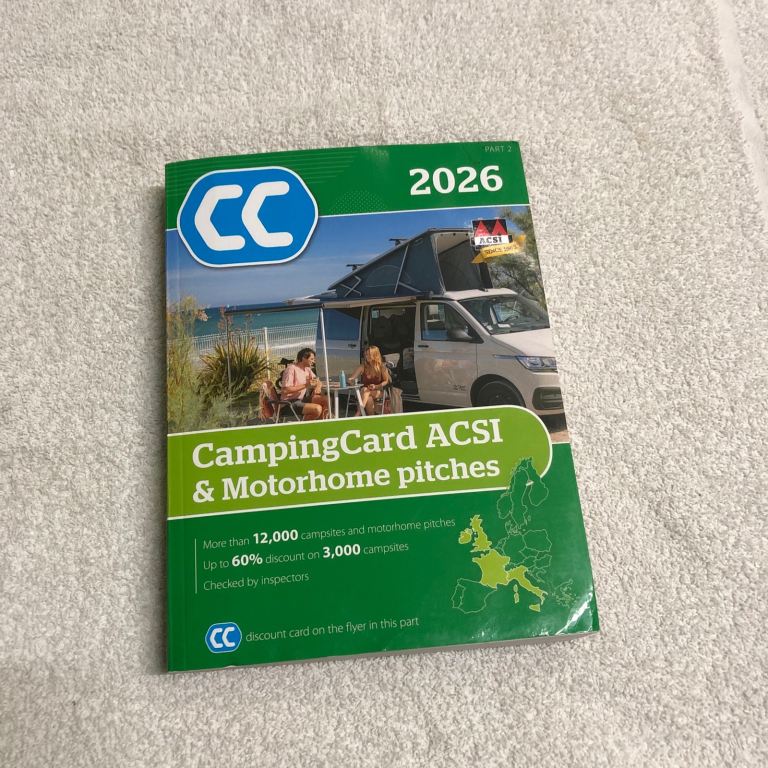 CampingCard ACSI & Motorhome Pitches 2026 - New