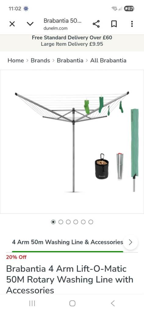 Brabantia, Brand New Lift O Matic 50M Rotary airer 
