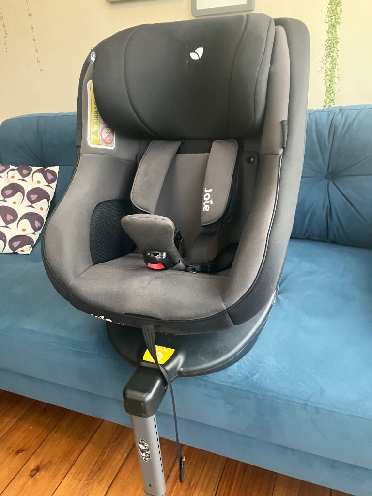 image for Joie Spin 360 Group 0+/1 ISOFIX Car Seat - Grey Flannel with Newborn insert