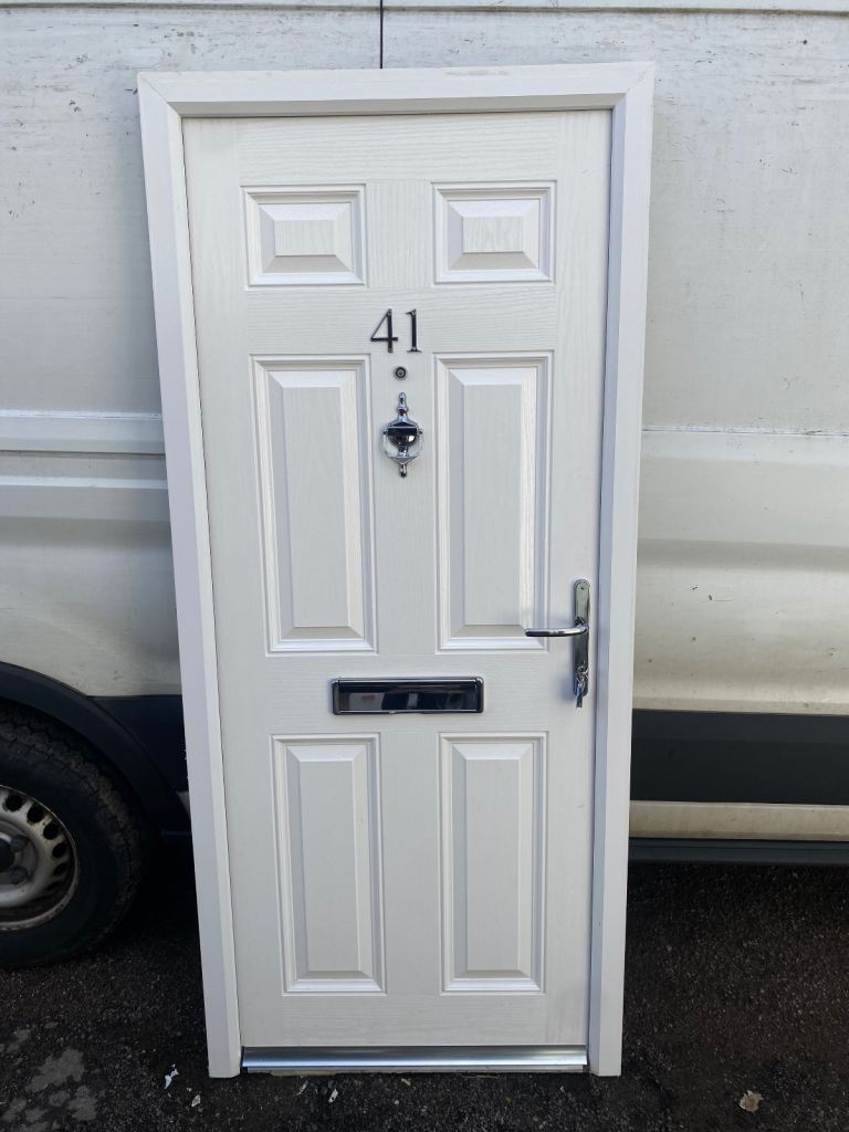Used Upvc White Front,Back,Garage,Mancave Composite Door 