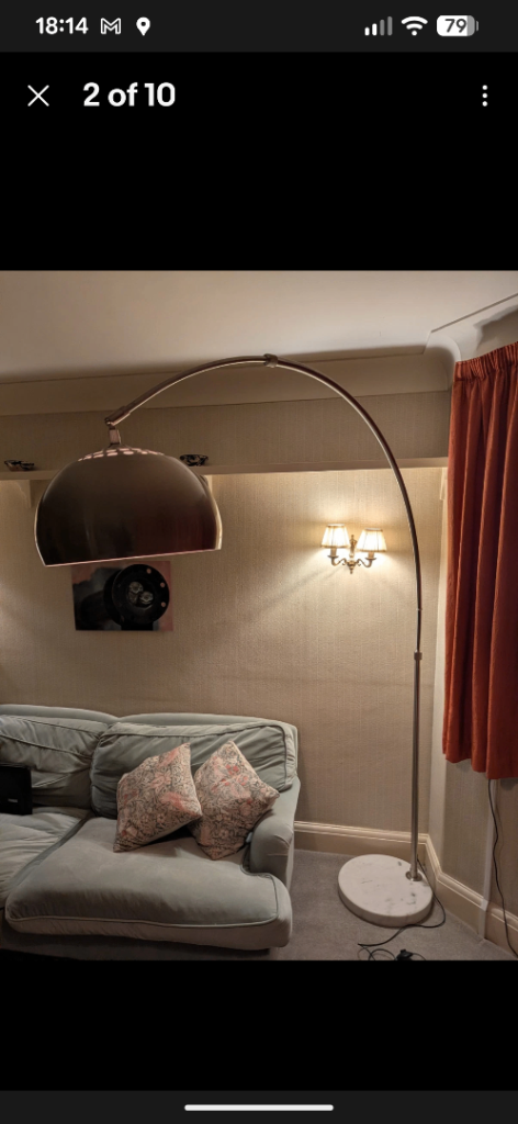 Marble based floor lamp 