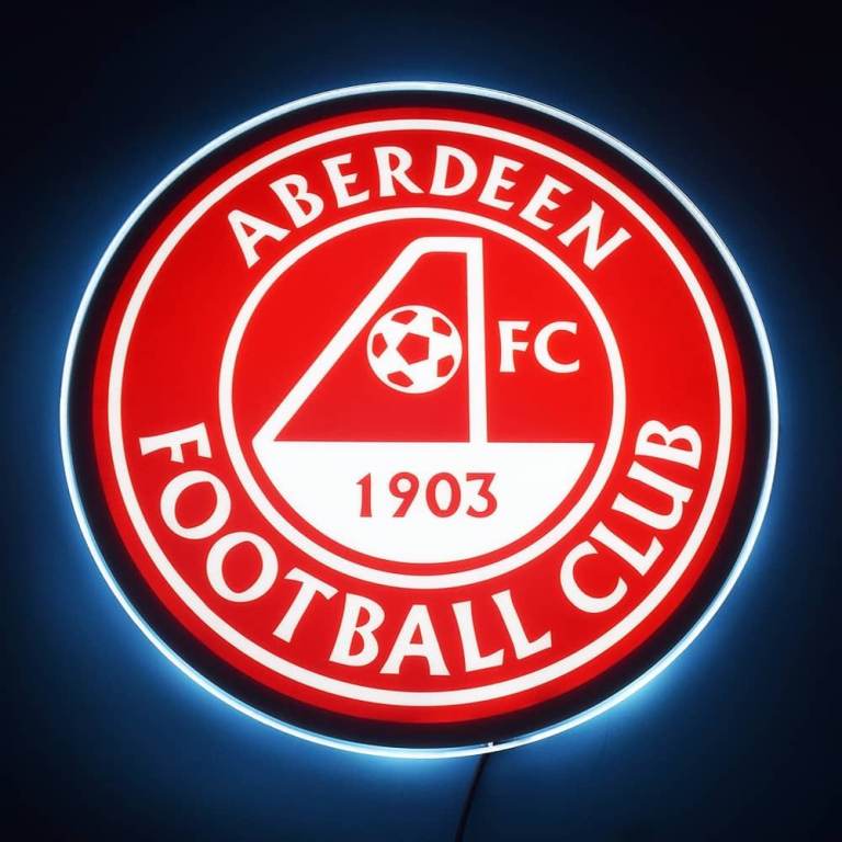 Aberdeen Football Club Sign LED Light Up Panel | Football | Light Up Panel | Signage