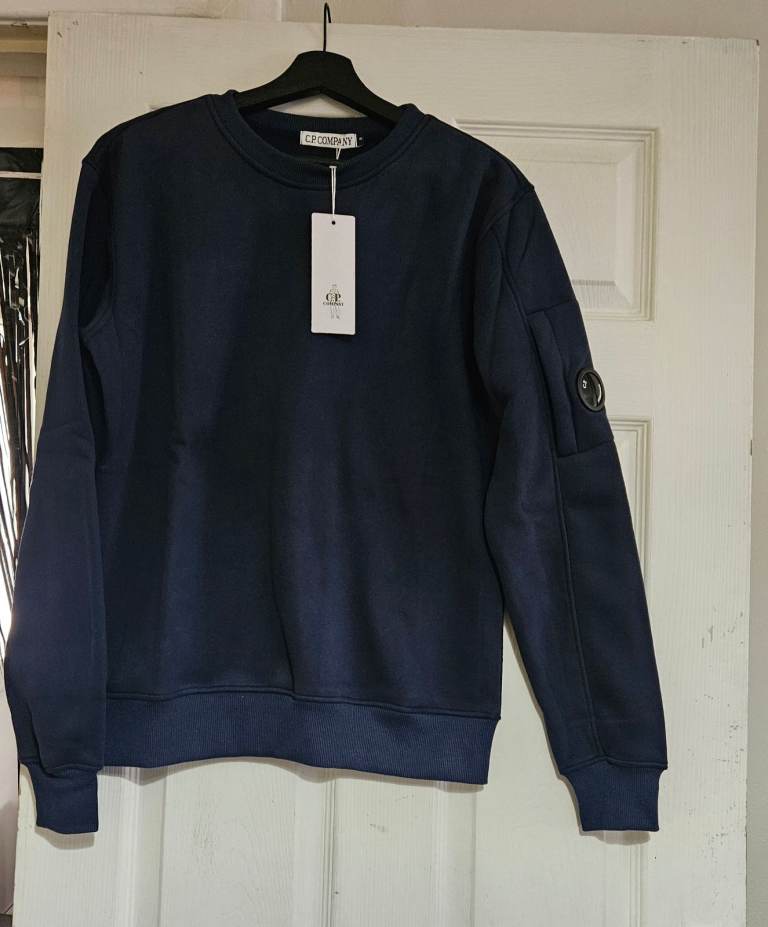 CP Company Navy Blue Crew Neck Jumper – Brand New with Tags