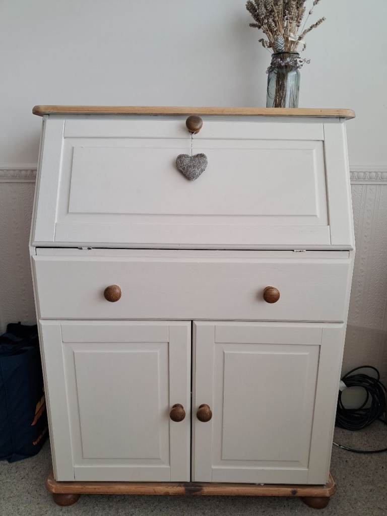 Painted pine writing bureau 