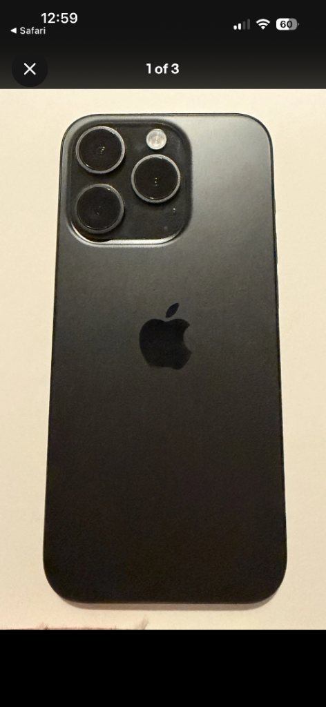 Apple iPhone 15 Pro 128gb Black – As Good As New