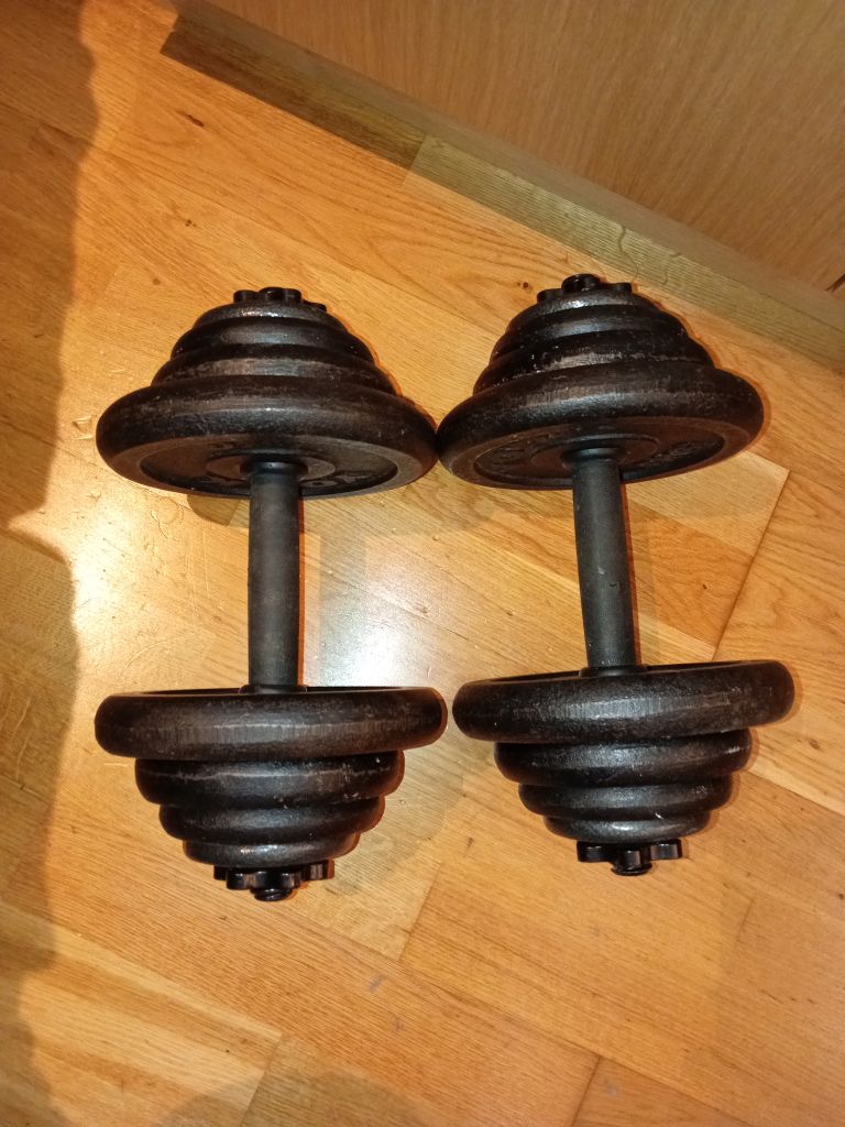 40kg (2*20kg) adjustable cast iron dumbbells / dumbells / weights