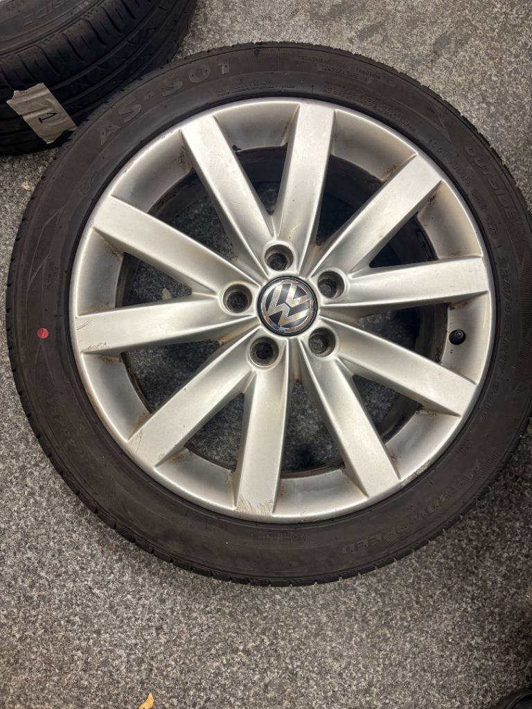 Volkswagen Golf Gt Mk6 17" 2008-2013 ALLOY WHEEL + TYRE 225 45 17 PORTO 5K0601025F VW 2