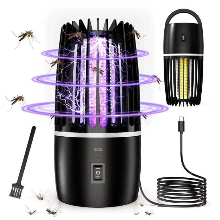 RECHARGEABLE ELECTRIC MIDGE KILLER – UV MIDGE REPELLENT/ZAPPER WITH 2000MAH BATTERY & USB CHARGING