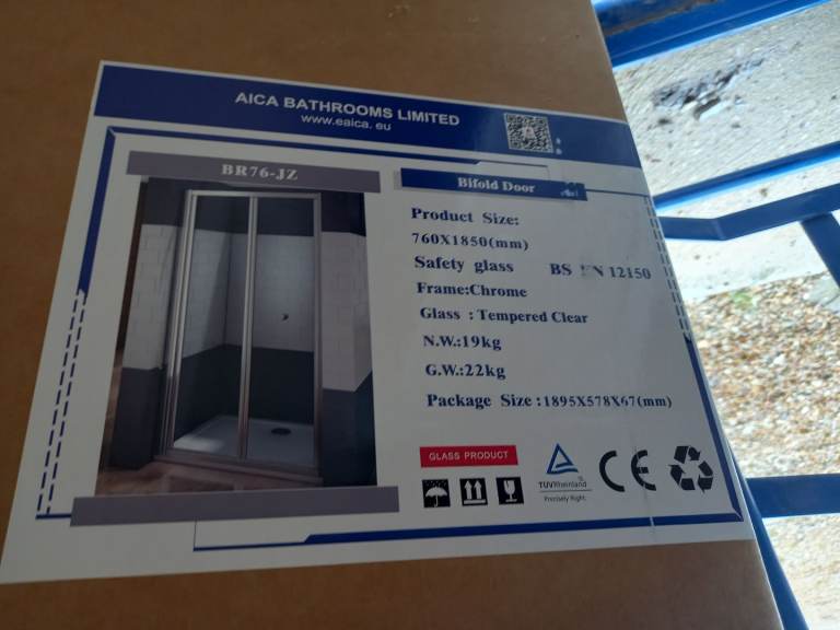 Shower bifold door in unopened box