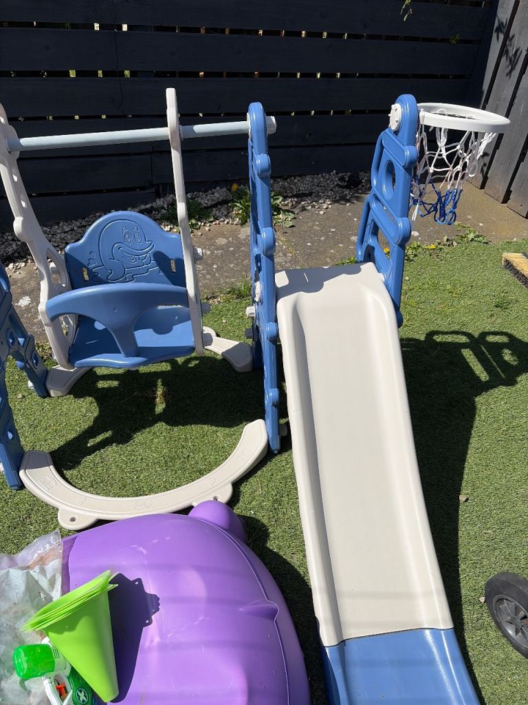 Toddler swing and slide