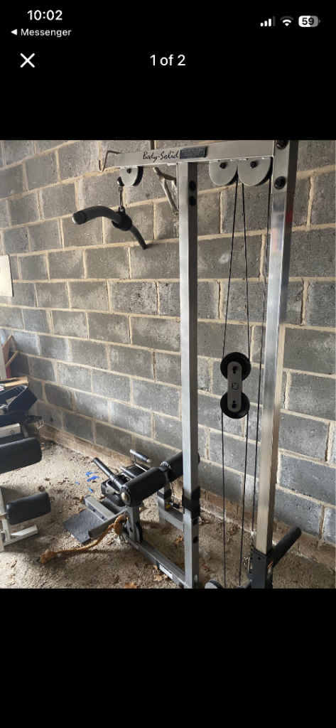Body solid lat pulldown machine (plate loaded)