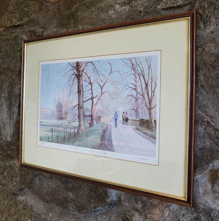 Limited edition 269/500 print 'The Back Kings College Cambridge - Mohammed Djazmi signed in Pencil