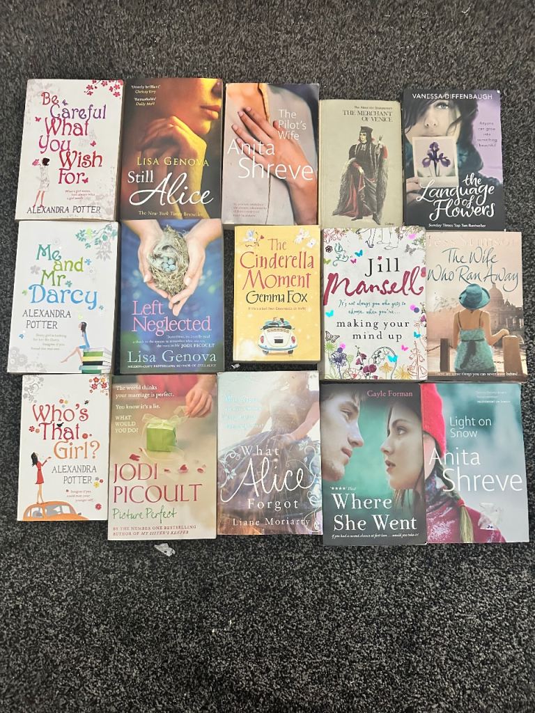 Bundle of 15 Fiction Books – Good Condition
